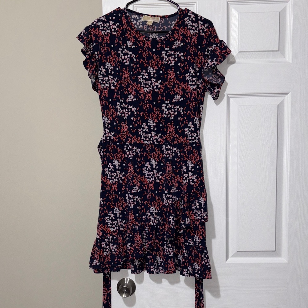 Michael Kors Dark Blue Floral Mini Dress